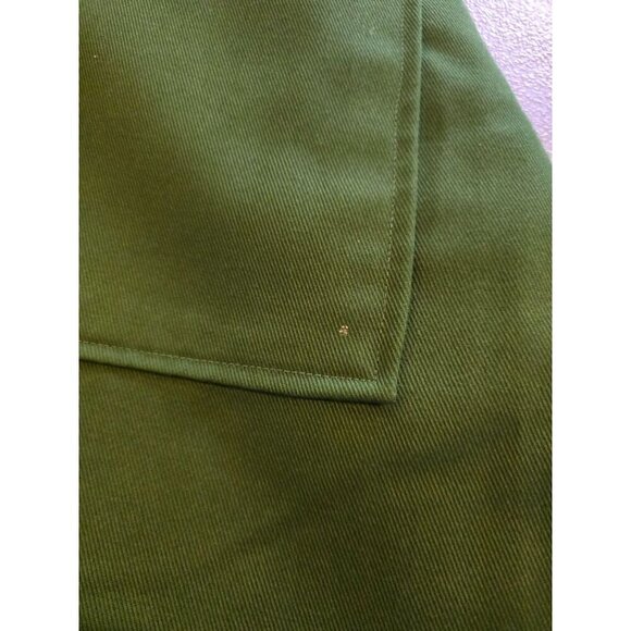 Vintage 60s Handmade Dark Olive Green Womens Shift Dress Size Small Earth Girl - Picture 6 of 10